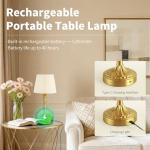 Mr. White Cordless Rechargeable LED Table Lamp