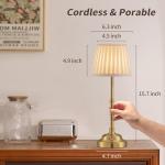 Cordless Rechargeable LED Touch Table Lamp - Bronze