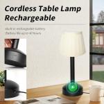 Mr. White Cordless Rechargeable Table Lamp - Black