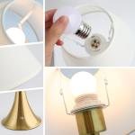 Mr. White Cordless Rechargeable Table Lamp - Gold