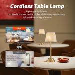 Cordless Rechargeable LED Touch Table Lamp - Bronze