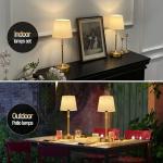 Cordless Rechargeable Dimmable Table Lamp - Gold