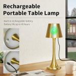 Gold Portable Waterproof Touch Table Lamp for Outdoors