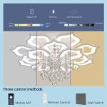 AHAWILL Modern Ceiling Light,Crystal Flush Mount LED Chandelier Ceiling Flower Lamp with Remote Control for Living Room,Bedroom,Hall,Dining Room,Etc.31.5″/72w/16 Heads…
