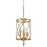 Kira Home Eleanor 3-Light Brass Chandelier