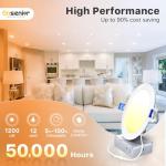 Ensenior 12 Pack Dimmable 6 Inch LED Ceiling Lights