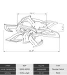 MEIXISUE Ceiling Light Fixture Modern Black LED Flower Light Fixtures Ceiling Mount with Remote Control for Living Room, Bedroom, Kitchen, Dimmable W31.5