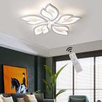 BDXKY Modern Ceiling Light Fixture Led Chandelier Flush Mount Dimmable with Remote 25.59in Ceiling Lamp 5-Leaf Ceiling Lights Fixture for Living Room Bedroom Kitchen Dining Room Office