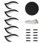 Goeco Modern Flower Flush Mount Ceiling Light with Remote Control, 3000K-6500K LED Dimmable 5-Petals Black Ceiling Light for Living Room, Kitchen, Dining Room, Bedroom