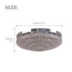 Modern LED Chandelier Flush Mount with Remote Control Dimmable Four Rings Ceiling Lamp Round Ceiling Lihgt Fixture for Bedroom Living Room Dining Room