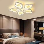 BDXKY Modern Ceiling Light Fixture Led Chandelier Flush Mount Dimmable with Remote 25.59in Ceiling Lamp 5-Leaf Ceiling Lights Fixture for Living Room Bedroom Kitchen Dining Room Office
