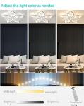 BDXKY Modern Ceiling Light Fixture Led Chandelier Flush Mount Dimmable with Remote 25.59in Ceiling Lamp 5-Leaf Ceiling Lights Fixture for Living Room Bedroom Kitchen Dining Room Office