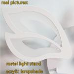 BDXKY Modern Ceiling Light Fixture Led Chandelier Flush Mount Dimmable with Remote 25.59in Ceiling Lamp 5-Leaf Ceiling Lights Fixture for Living Room Bedroom Kitchen Dining Room Office