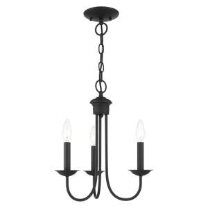 Livex Steel 3-Light Chandelier for Home Decor