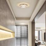 Gisisee 11 Inch Chrome Modern Luxury Crystal Flush Mount Ceiling Light Fixture