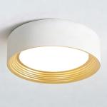 Suenigle Dimmable Modern LED Flush Mount Ceiling Light,11.8 Inch 5CCT 24W/3000K-6000K,Minimalist Round White and Gold Close to Ceiling Lighting Fixtures for Kitchen,Hallway,Laundry Room,Entryway,Porch