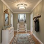 Suenigle Dimmable Modern Luxury Crystal LED Flush Mount Ceiling Light,11 Inch 24W/5CCT 3000K-6000K Chrome Small Close to Ceiling Lighting Fixtures for Kitchen,Entryway,Laundry Room,Porch,Hallway