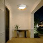 Suenigle Dimmable Modern LED Flush Mount Ceiling Light,11.8 Inch 5CCT 24W/3000K-6000K,Minimalist Round White and Gold Close to Ceiling Lighting Fixtures for Kitchen,Hallway,Laundry Room,Entryway,Porch