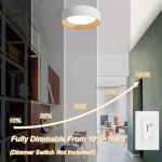 Suenigle Dimmable Modern LED Flush Mount Ceiling Light,11.8 Inch 5CCT 24W/3000K-6000K,Minimalist Round White and Gold Close to Ceiling Lighting Fixtures for Kitchen,Hallway,Laundry Room,Entryway,Porch