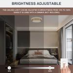 YURNYQ Dimmable Gold LED Flush Mount Ceiling Lights, Modern 5CCT 2700K-6000K Close to Ceiling Light, Simple Round Kitchen Lighting Fixtures for Bedroom Hallway Entryway