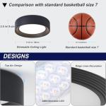 Gisisee 11.8 Inch Modern Dimmable LED Round Matte Black Flush Mount Ceiling Light,5CCT Adjustable 3000K-6000K,Close to Ceiling Lighting Fixture for Hallway,Entryway,Laundry Room,Kitchen,Bedroom