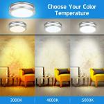 27W Dimmable LED Flush Mount Ceiling Light Fixture, Ceiling Lights for kitchen, Bedroom, Bathroom, 3000K/4000K/5000K Adjustbale, Super Bright 27000LM