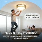 27W Dimmable LED Flush Mount Ceiling Light Fixture, Ceiling Lights for kitchen, Bedroom, Bathroom, 3000K/4000K/5000K Adjustbale, Super Bright 27000LM