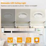 DHK wot Crystal Ceiling Light 11" LED Crystal Bathroom Ceiling Light Fixtures Semi Flush Mount for Kitchen, Entryway, Foyer, Bathroom, Laundry Room, Cloakroom, Hallway 4000K (Dimmable)