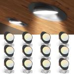 Amico 12 Pack 6 Inch 5CCT Gimbal LED Recessed Lighting, 360°&90°Adjustable Eyeball Directional Downlight, Dimmable, 2700K/3000K/3500K/4000K/5000K Selectable, 12W 1200LM CRI90+, Black, ETL&FCC