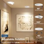 Amico 6 Pack 4 Inch 5CCT Gimbal LED Recessed Lighting, 360°&90° Adjustable Eyeball Directional Downlight, Dimmable, 2700K/3000K/3500K/4000K/5000K Selectable, CRI90+ 9W 700LM, ETL&FCC