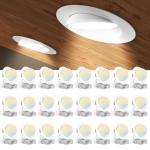 Amico 24 Pack 6 Inch 5CCT Gimbal LED Recessed Lighting, 360°&90° Adjustable Eyeball Directional Downlight, Dimmable, 2700K/3000K/3500K/4000K/5000K Selectable, CRI90+ 12W 1200LM, ETL&FCC