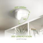 ASD 4 Inch Gimbal LED Recessed Light, 9W 5CCT 2700K-5000K CRI90+, Adjustable 355° & 90° Eyeball Lights, IC Rated Dimmable Downlight, Ceiling Air Tight Directional Lighting, ES & ETL, White, 6 Pack