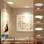 Amico 24 Pack 6 Inch 5CCT Gimbal LED Recessed Lighting, 360°&90° Adjustable Eyeball Directional Downlight, Dimmable, 2700K/3000K/3500K/4000K/5000K Selectable, CRI90+ 12W 1200LM, ETL&FCC