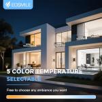 EOSMILE 4 inch 6 Pack Recessed Lighting, 5CCT LED Recessed Light with Junction Box, Dimmable Canless Wafer Downlight,2700K-5000K Selectable, 9W, 120V, 750LM, ETL FCC