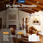 Amico 12 Pack 6 Inch 5CCT Gimbal LED Recessed Lighting, 360°&90°Adjustable Eyeball Directional Downlight, Dimmable, 2700K/3000K/3500K/4000K/5000K Selectable, 12W 1200LM CRI90+, Black, ETL&FCC