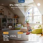 Amico 24 Pack 6 Inch 5CCT Gimbal LED Recessed Lighting, 360°&90° Adjustable Eyeball Directional Downlight, Dimmable, 2700K/3000K/3500K/4000K/5000K Selectable, CRI90+ 12W 1200LM, ETL&FCC