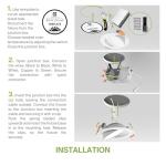 ASD 4 Inch Gimbal LED Recessed Light, 9W 5CCT 2700K-5000K CRI90+, Adjustable 355° & 90° Eyeball Lights, IC Rated Dimmable Downlight, Ceiling Air Tight Directional Lighting, ES & ETL, White, 6 Pack