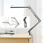 SKYLEO Desk Lamp for Home Office, Eye Comfortable LED Desk Light for Long Hours, Adjustable Swing Arm with Memory Function, Black