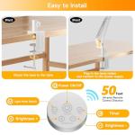 SKYLEO Led Desk Lamp for Home Office - 2400LM Ultra Bright Desk Light -Eye Caring Desk Lamp with Clamp - Adjustable Office Lamp with Remote Control- Easy Installation - 24W White