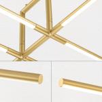 Gold Linear Pendant Light for Kitchen Island