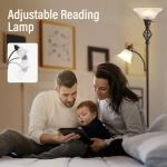 GyroVu LED Torchiere Floor Lamp with Glass Shade