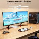 KableRika Desk Lamp Double Light: Bright Led Desk Lights for Home Office - Eye Care Reading Table Lamps with Base - Dimmable Desktop Lighting for Computer Monitor Study Drafting