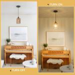 Boho Rattan Pendant Light for Dining Room