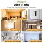 MAILCOS 12 Pack 6 Inch 5CCT Ultra-Thin LED Recessed Ceiling Light with Junction Box, 2700K-5000K Selectable, 1050LM High Brightness, Dimmable Canless Wafer Downlight, 12W 120V, ETL