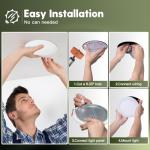 12 Pack 6 Inch 5CCT Ultra-Thin LED Recessed Ceiling Light with Junction Box, 2700K/3000K/3500K/4000K/5000K Selectable, 1050LM Brightness, Dimmable Canless Wafer Downlight, 12WEqv110W, ETL&FCC