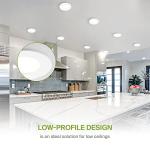 ASD 12 Pack 3 Inch LED Recessed Light 6W, 5 CCT 2700K-5000K CRI90+, IC Rated Ultra Thin Dimmable Ceiling Lights with J Box, Canless Wafer Downlight, Round Slim Panel Lighting, UL Energy Star, White