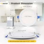 Ensenior 12 Pack Dimmable 6 Inch LED Ceiling Lights