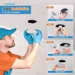 VOLISUN 12 Pack 3 inch Recessed Lighting, 5CCT LED Recessed Light with Junction Box, 2700K-5000K Selectable, Dimmable Canless Wafer Downlight, LED Ceiling Light ETL Certificated