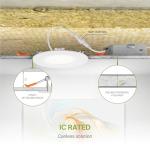 ASD 12 Pack 3 Inch LED Recessed Light 6W, 5 CCT 2700K-5000K CRI90+, IC Rated Ultra Thin Dimmable Ceiling Lights with J Box, Canless Wafer Downlight, Round Slim Panel Lighting, UL Energy Star, White