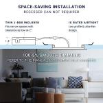 PARMIDA (12 Pack) 3 Inch 5CCT Ultra-Thin LED Recessed Ceiling Light with Junction Box, 5 Color Selectable 2700K/3000K/3500K/4000K/5000K, 8W, Dimmable Canless Wafer Slim Panel Downlight, IC Rated, ETL